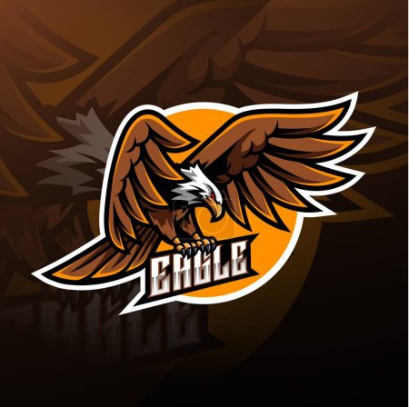 diseño del logotipo de la mascota del eagle esport