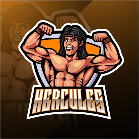 Photo for Hercules esport mascot logo design - Royalty Free Image