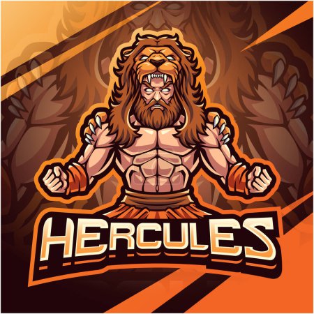 Heracles mascot esport logo design
