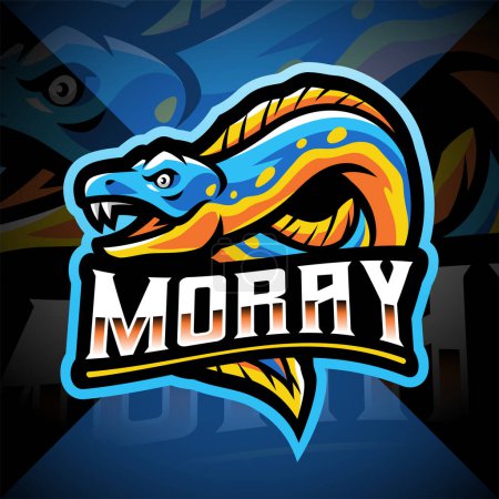 Photo for Moray esport mascot logo design - Royalty Free Image