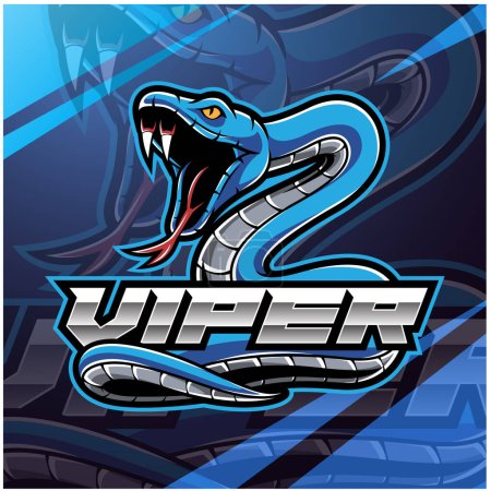 Foto de Serpiente serpiente mascota logo diseño - Imagen libre de derechos