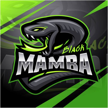 Foto de Diseño del logo de la mascota de Mamba esport - Imagen libre de derechos
