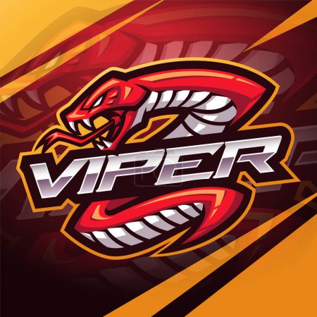 Mascotte de serpent vipère logo design
