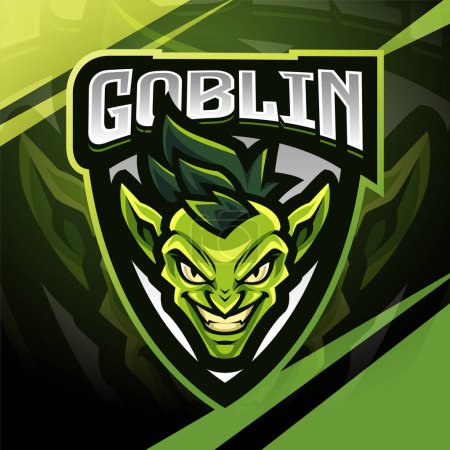 Goblin head esport mascot logo design