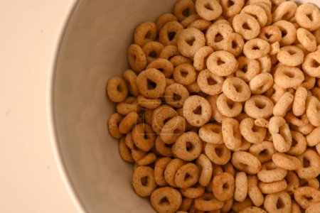 Photo for RING-SHAPED OAT CEREAL BOWL FOR BREAKFAST - Royalty Free Image