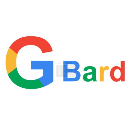 Téléchargez les illustrations : Google Bard AI technologie Chatbot. Chatbot barde par Google. bot de recherche avec logo Google. - en licence libre de droit