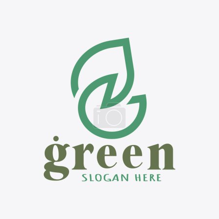 Green finance G initial letter mark logo vector. Simple minimalist G letter mark logo design. Eco G letter logo 