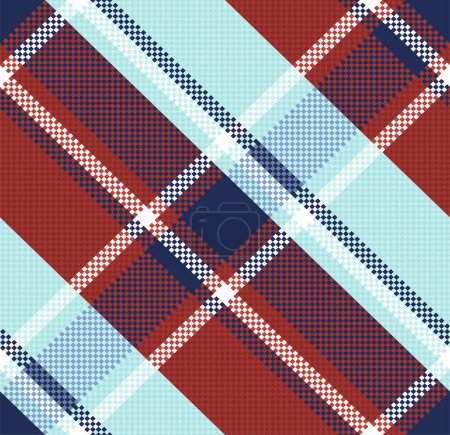 Illustration for Tartan seamless pattern. Repeating design element for printing on fabric. Textile industry. Abstract ornaments in traditional style. Wallpaper and texture. Cartoon flat vector illustration - Royalty Free Image