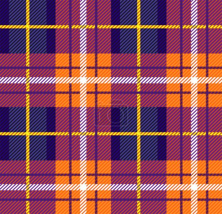 Illustration for Tartan seamless pattern. Repeating design element for printing on fabric. Textile industry. Abstract ornaments in traditional style. Graphic element for website. Cartoon flat vector illustration - Royalty Free Image