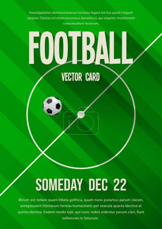 Football, soccer vector template flyer with copy space
