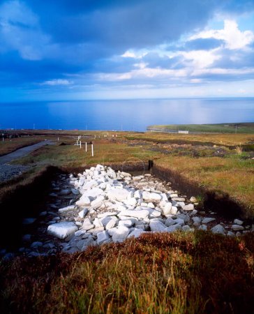 Ceide Fields, Co Mayo, Irlande, 3000Bc, Près de Ballycastle, New Stone Age Community