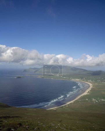 Achill Island, Co Mayo, Irland; Blick von Minaun Heights, mit Croaghaun im Hintergrund