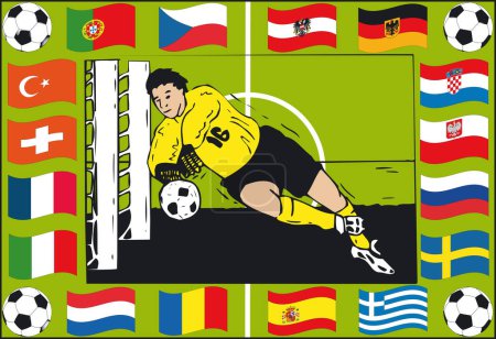 Illustration for European soccer championship 2008 - Illustration Vector - Royalty Free Image