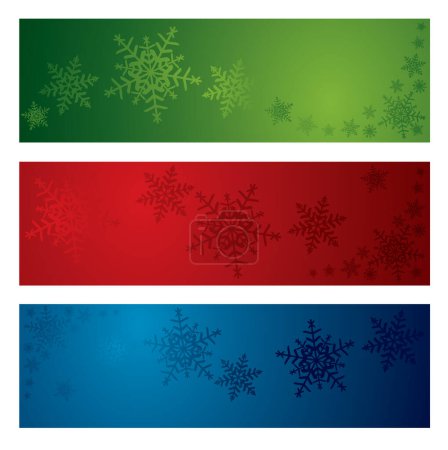 Ilustración de Banderas de copo de nieve de Navidad. Más imágenes navideñas en mi cartera. - Imagen libre de derechos