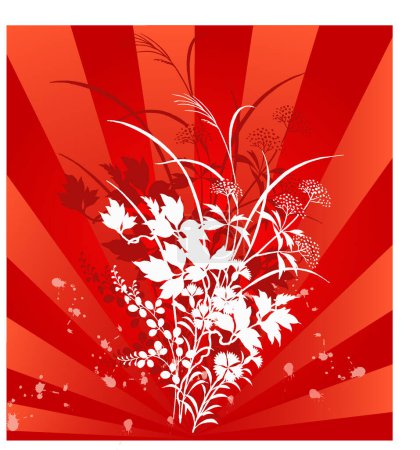 Ilustración de Fondo floral - ilustración vectorial - Imagen libre de derechos