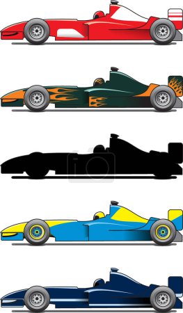Illustration for Formula 1 illustration vector art cartoon - Royalty Free Image