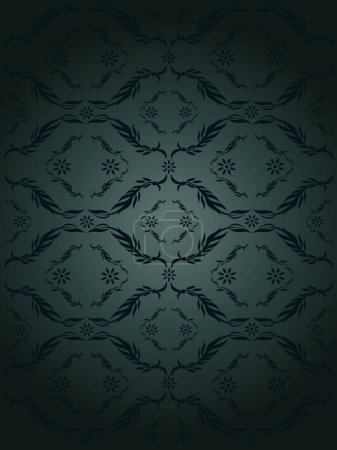 Illustration for Vector art background with decorativ floral ornament - Royalty Free Image
