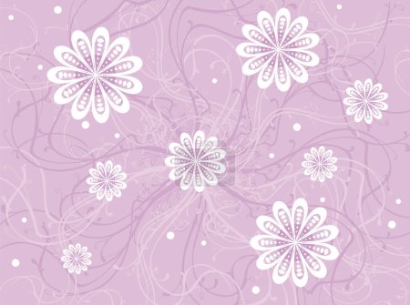 Illustration for Floral background with swirls, leaves and curls - Royalty Free Image