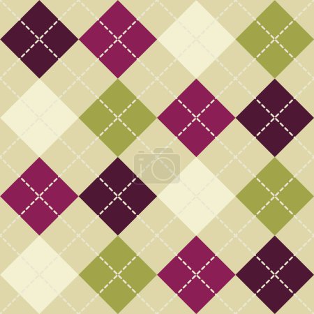 Illustration for Seamless argyle pattern.  Please check my portfolio for more seamless patterns. - Royalty Free Image