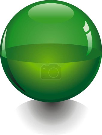 Illustration for Vector transparent button aqua style - Royalty Free Image