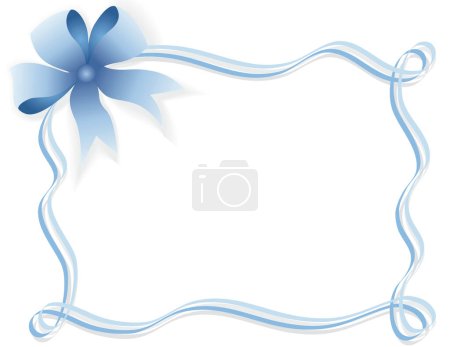 Ilustración de Arco azul y borde de cinta - Imagen libre de derechos