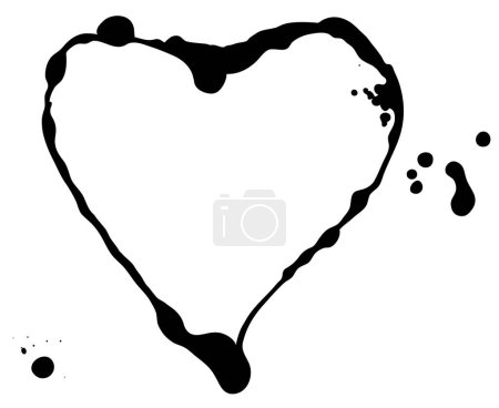 Illustration for Vector frame of black-and-white ink strokes - Royalty Free Image