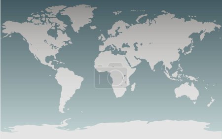 Téléchargez les illustrations : Carte précise du monde. Comprend l'Antarctique. Cartes à une sphère pour faire un globe précis. - en licence libre de droit