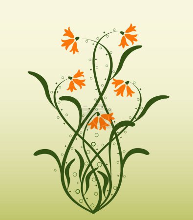 Illustration for Floral Background - vector image - vector illustration - Royalty Free Image