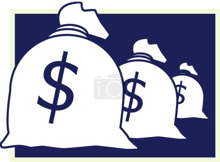 Illustration for Sack with money image - vector illustration - Royalty Free Image