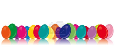 Illustration for A lot of easter eggs in different colors - Royalty Free Image