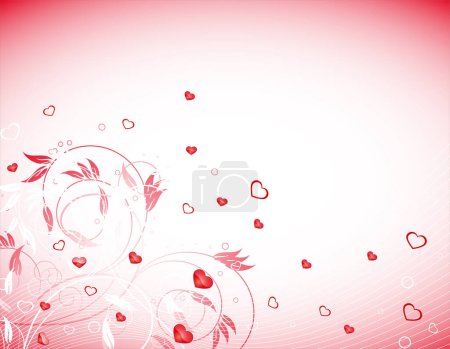 Illustration for Illustration of Valentins LOVE background image - vector illustration - Royalty Free Image