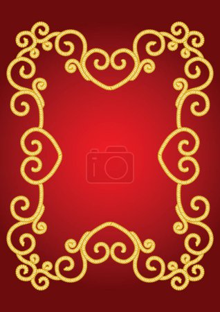 Illustration for Vector illustrations - old-fashioned cord fram - Royalty Free Image
