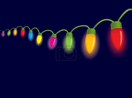 Illustration for Festive christmas lights.  More christmas images in my portfolio. - Royalty Free Image