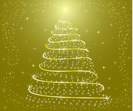 Ilustración de Árbol de Navidad abstracto - vector - Imagen libre de derechos