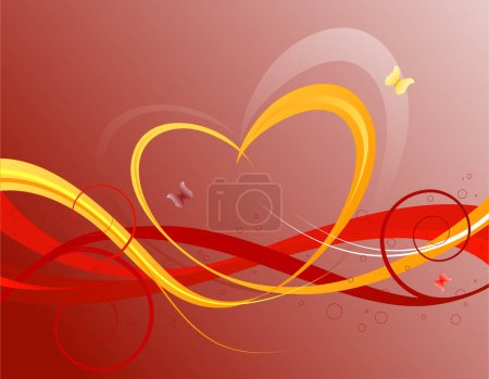 Téléchargez les illustrations : Valentines fond floral, illustration vectorielle - en licence libre de droit