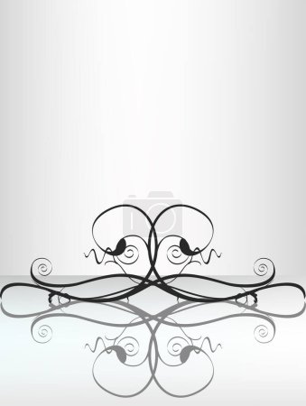 Téléchargez les illustrations : Illustration vectorielle de la floraison shiloutte réfléchie - en licence libre de droit