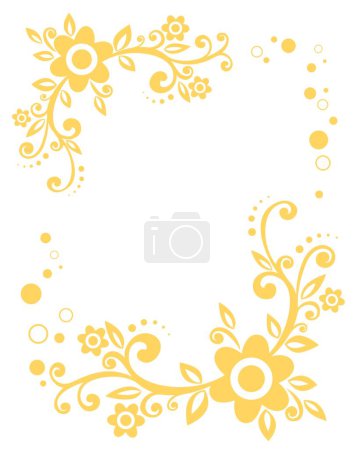 Ilustración de Patrón de flores estilizadas aisladas sobre un fondo blanco
. - Imagen libre de derechos