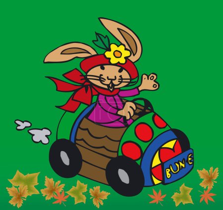 Ilustración de Ilustración de un conejo de Pascua - Vector - Imagen libre de derechos