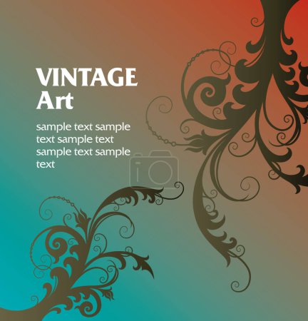 Illustration for Vector vintage template frame In flower style - Royalty Free Image