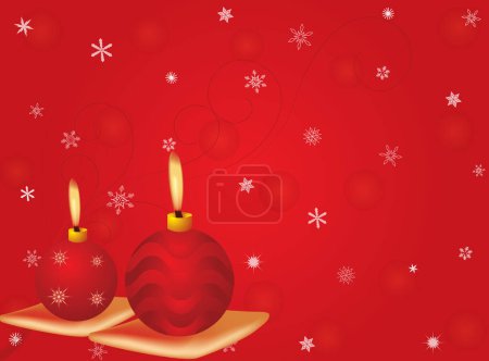 Illustration for Christmas Background with candles - Royalty Free Image