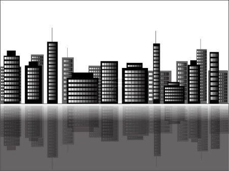 Ilustración de Ilustración vectorial de una escena de paisaje urbano - Imagen libre de derechos