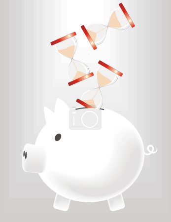 Illustration for Classic piggybank, vector format avaliable very easy to edit - Royalty Free Image