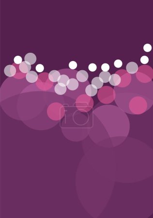 Illustration for Purple background with circles and shapes ideal for presentation background - Royalty Free Image