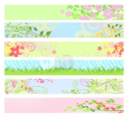 Illustration for Spring floral website banners / vector / for your web-site - Royalty Free Image