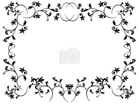 Vector floral frame. image - vector illustration