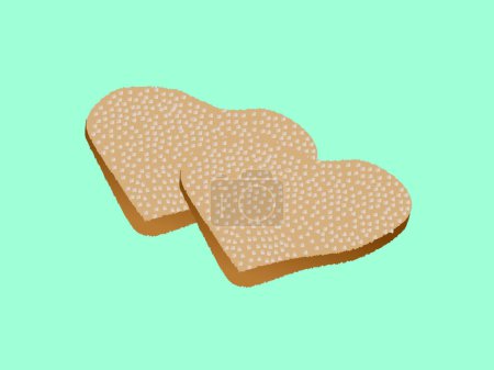 Illustration for Heart shape cookies with crunch - Royalty Free Image