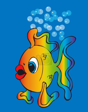 Illustration for Illustratition of an Toonimal Fish-Vector - Royalty Free Image