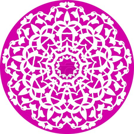 Illustration for Kaleidoscopic floral pattern image - vector illustration - Royalty Free Image