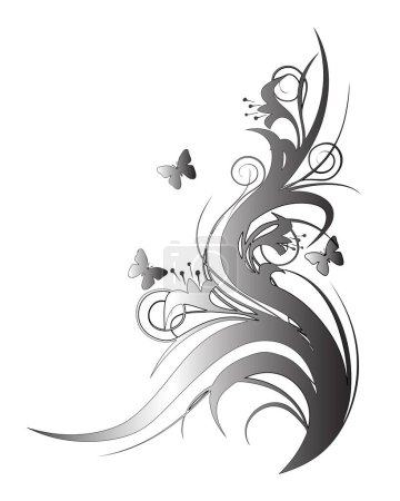 Ilustración de Ilustración vectorial de una imagen floral - Imagen libre de derechos