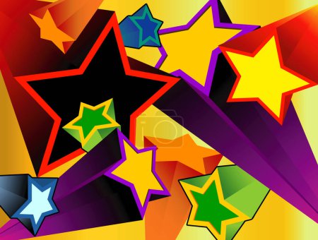 Ilustración de Estrellas explosiones vector ilustración - Imagen libre de derechos